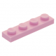LEGO lapos elem 1x4, világos rózsaszín (3710)